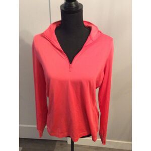 EP Pro golf Partial Zip Pink Womens Shirt Long Sleeve Size Large